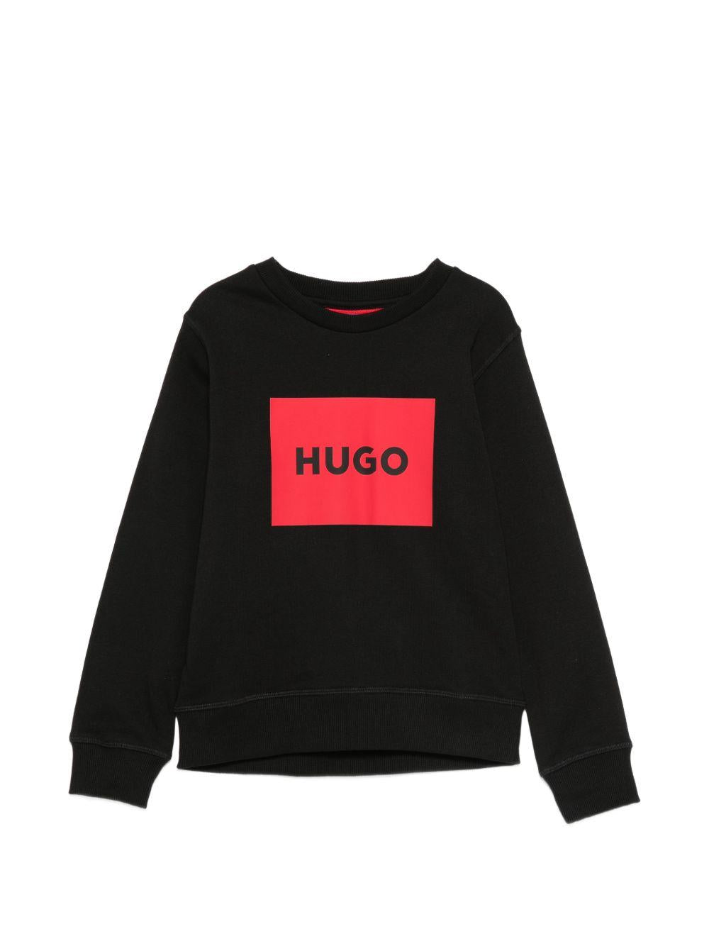 Felpa girocollo con logo G01184 09B HUGO KIDS 