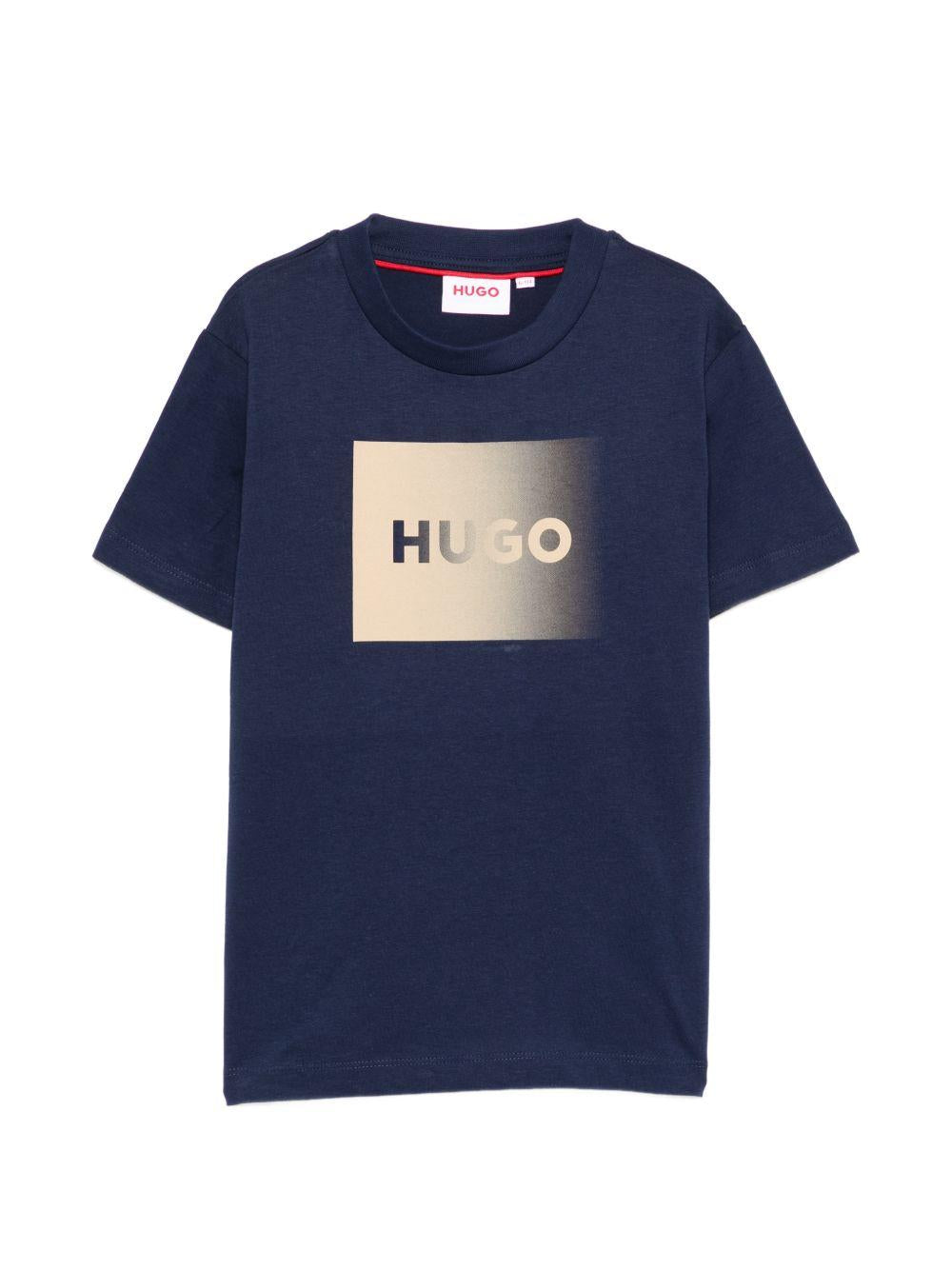 T-shirt con logo box G01019 85C HUGO KIDS 