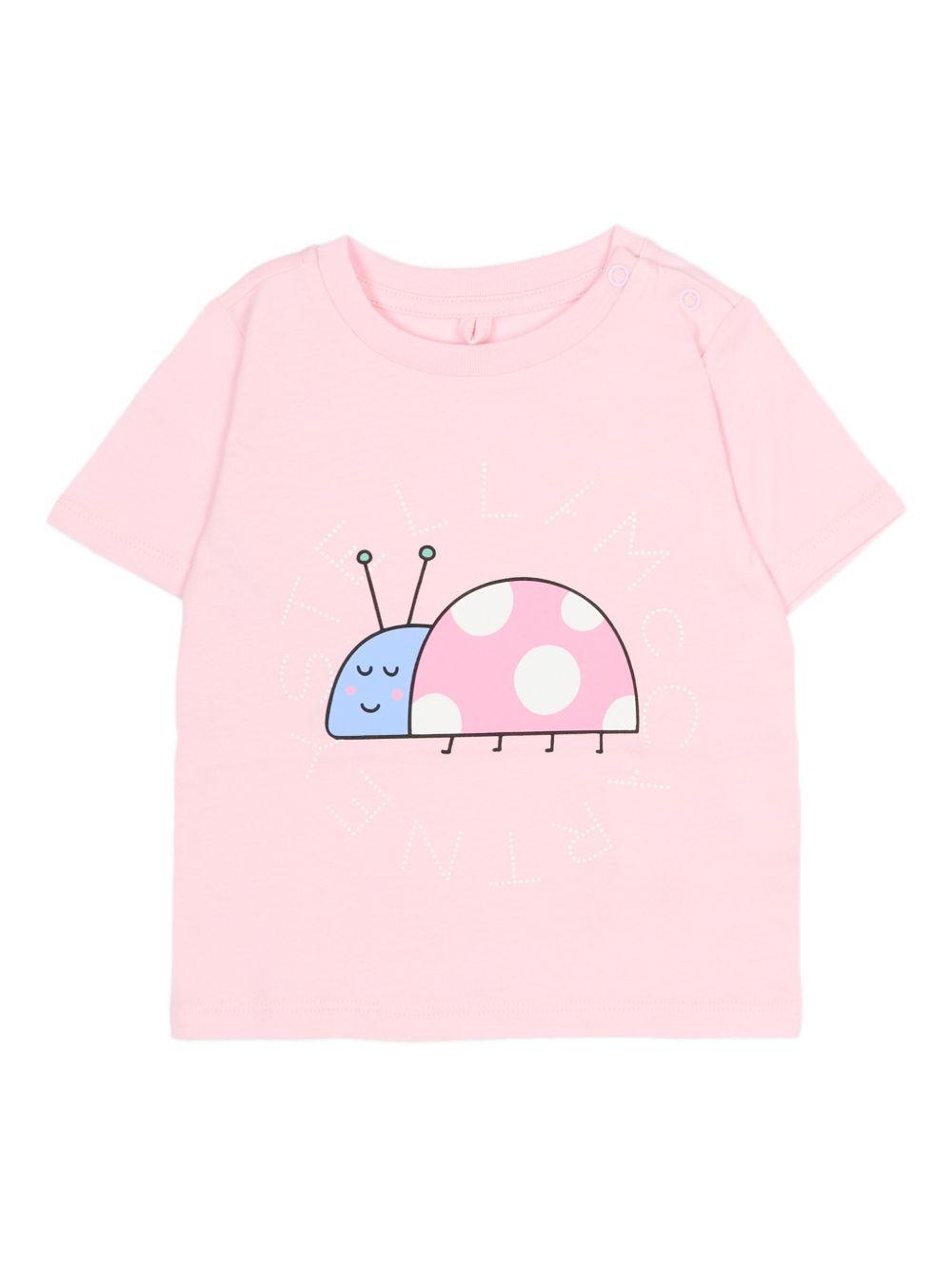 T-shirt con stampa coccinella TY8021Z0434 51R STELLA MCCARTNEY KIDS 