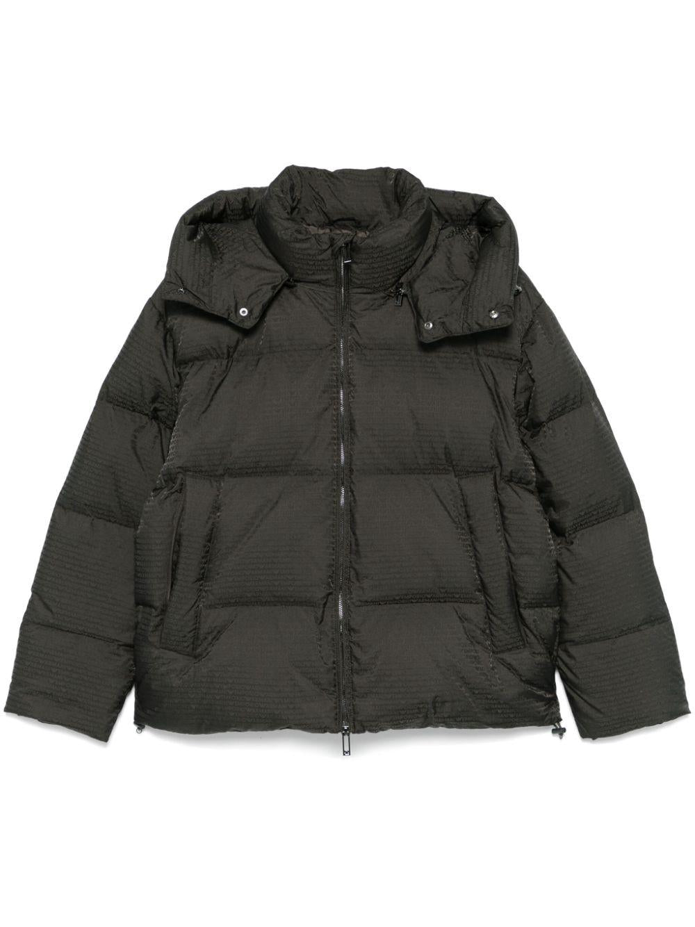 Giubbino verde militare logo all-over