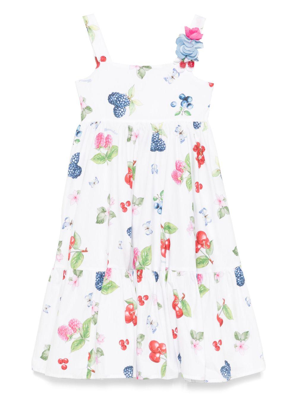 Abito bianco fantasia all-over