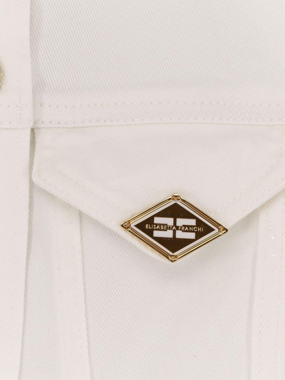 Jumpsuit in cotone avorio con bottoni dorati TJ45N61E2 360 ELISABETTA FRANCHI 