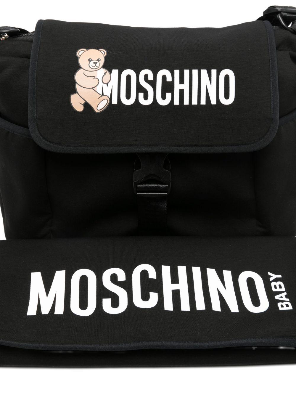 Borsa Nera per Bambini e Mamme MUX05NLDA32 60100 MOSCHINO KIDS 