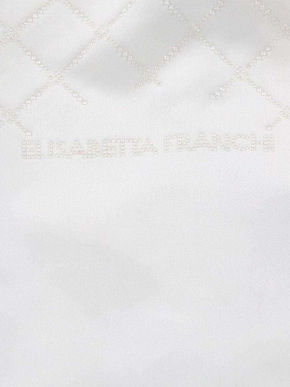Abito panna logo strass finish satin EFAB6180RA016 0000 ELISABETTA FRANCHI KIDS 