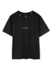 T-shirt nera girocollo con stelle