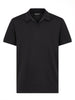 Polo regular logo ricamato nera