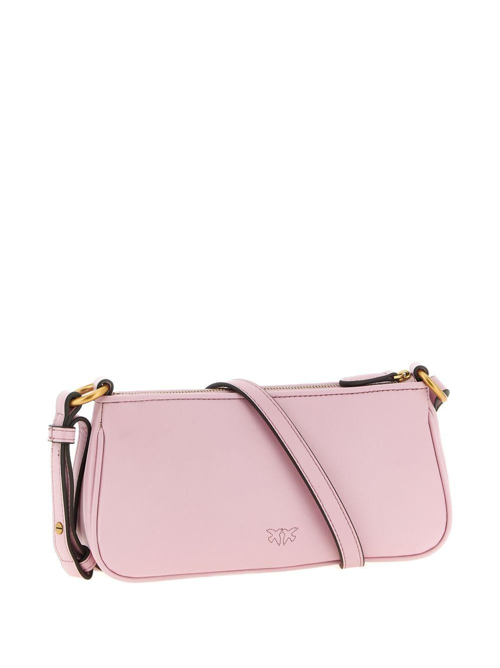 Borsa  donna rosa in pelle half moon horizontal 105069A0QO P26Q PINKO 