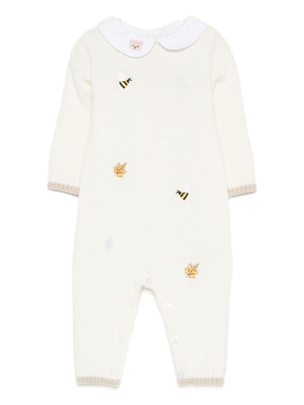 Tutina bianca con ricamo I250090 BIANCO NANAN KIDS 