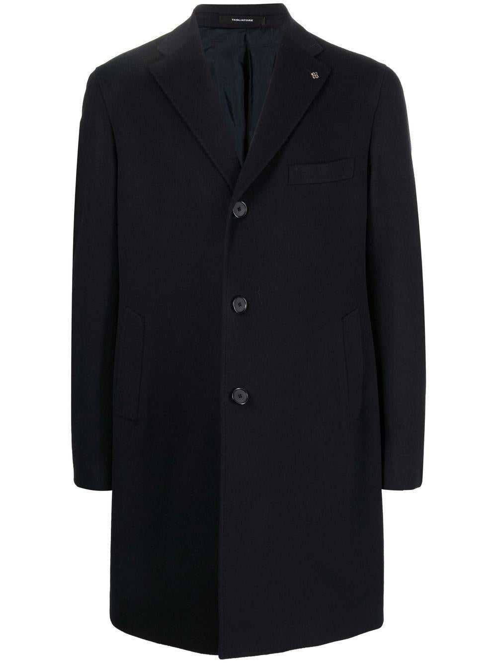 Cappotto monopetto sartoriale blu