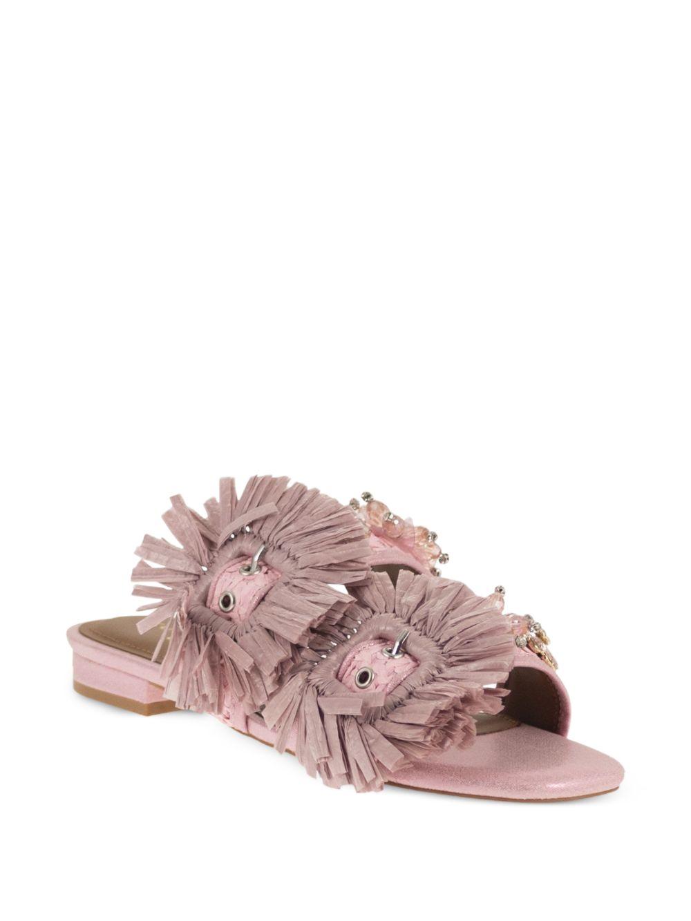 Sandali flat in raffia con fiocchi a frange 5588098 999 KURT GEIGER 