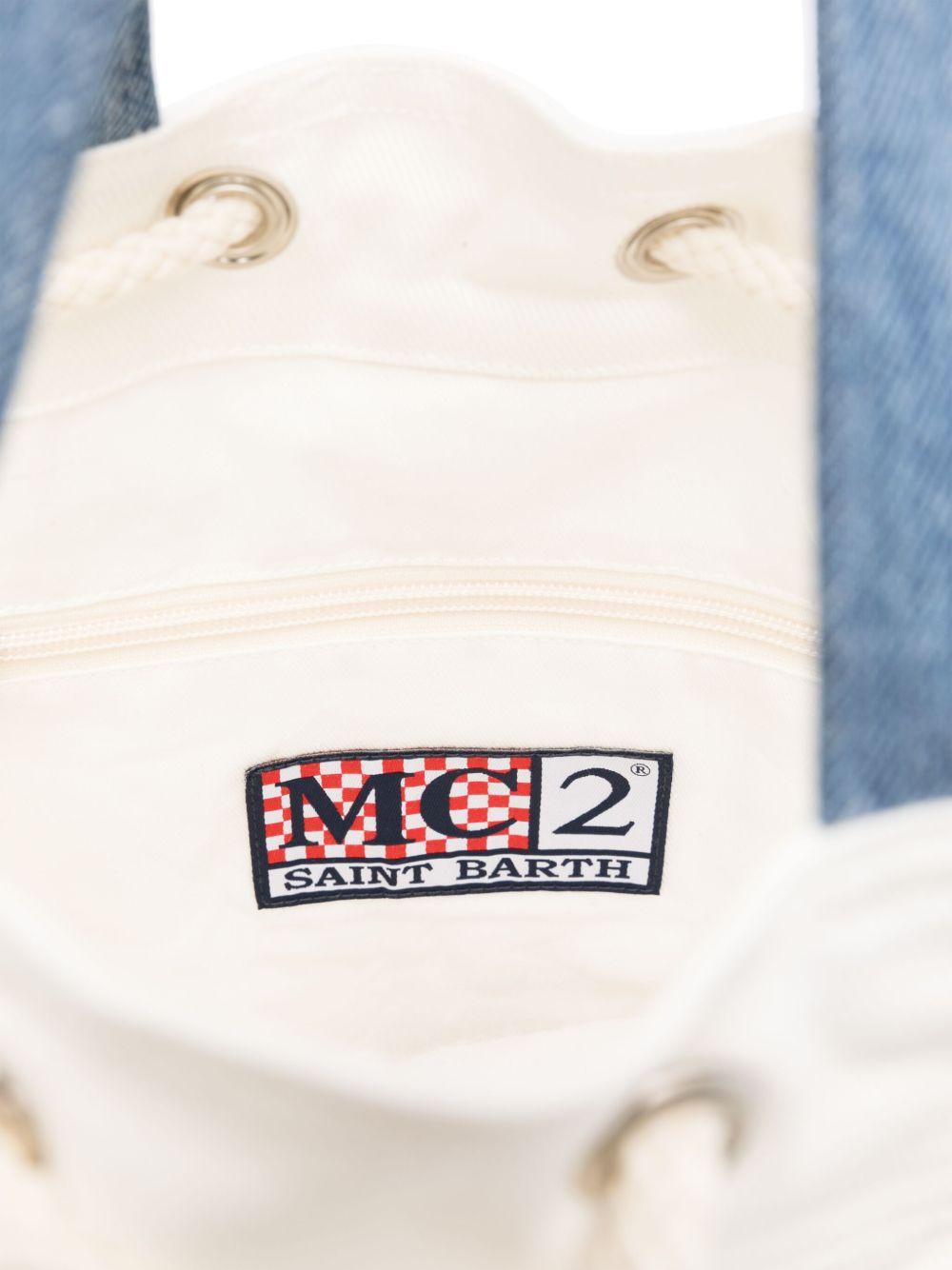 Zaino in tela con dettagli denim BEAP001 02708L MC2 SAINT BARTH 
