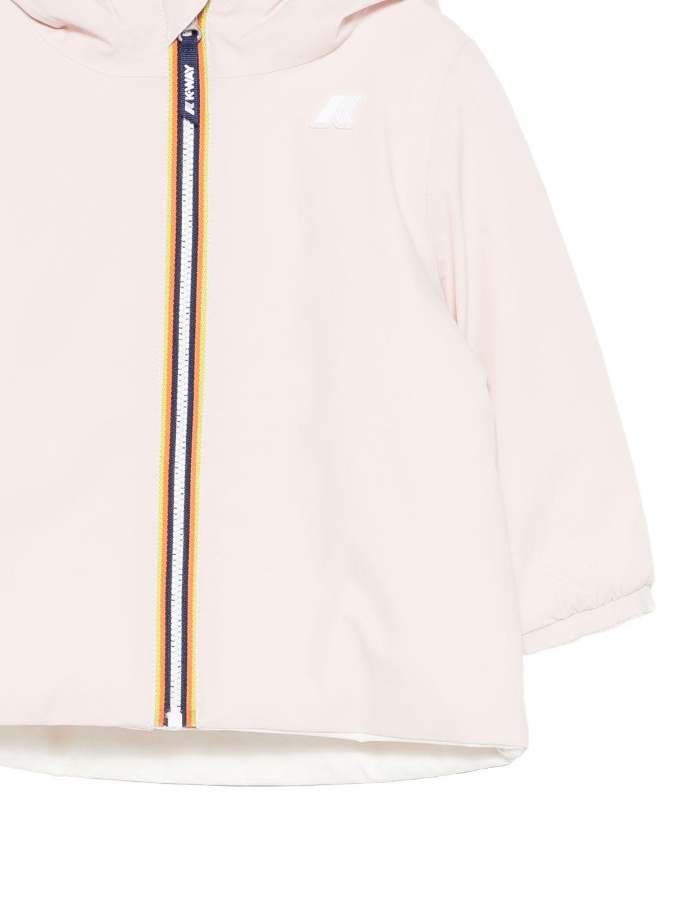 Giacca Jacques rosa/bianco con cappuccio K71338W B3E K-WAY KIDS 