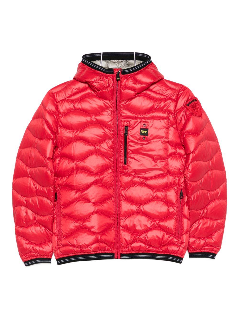 Piumino con cappuccio rosso 25WBLKC03438006719 552GG BLAUER KIDS 