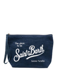 Pochette in tessuto con zip