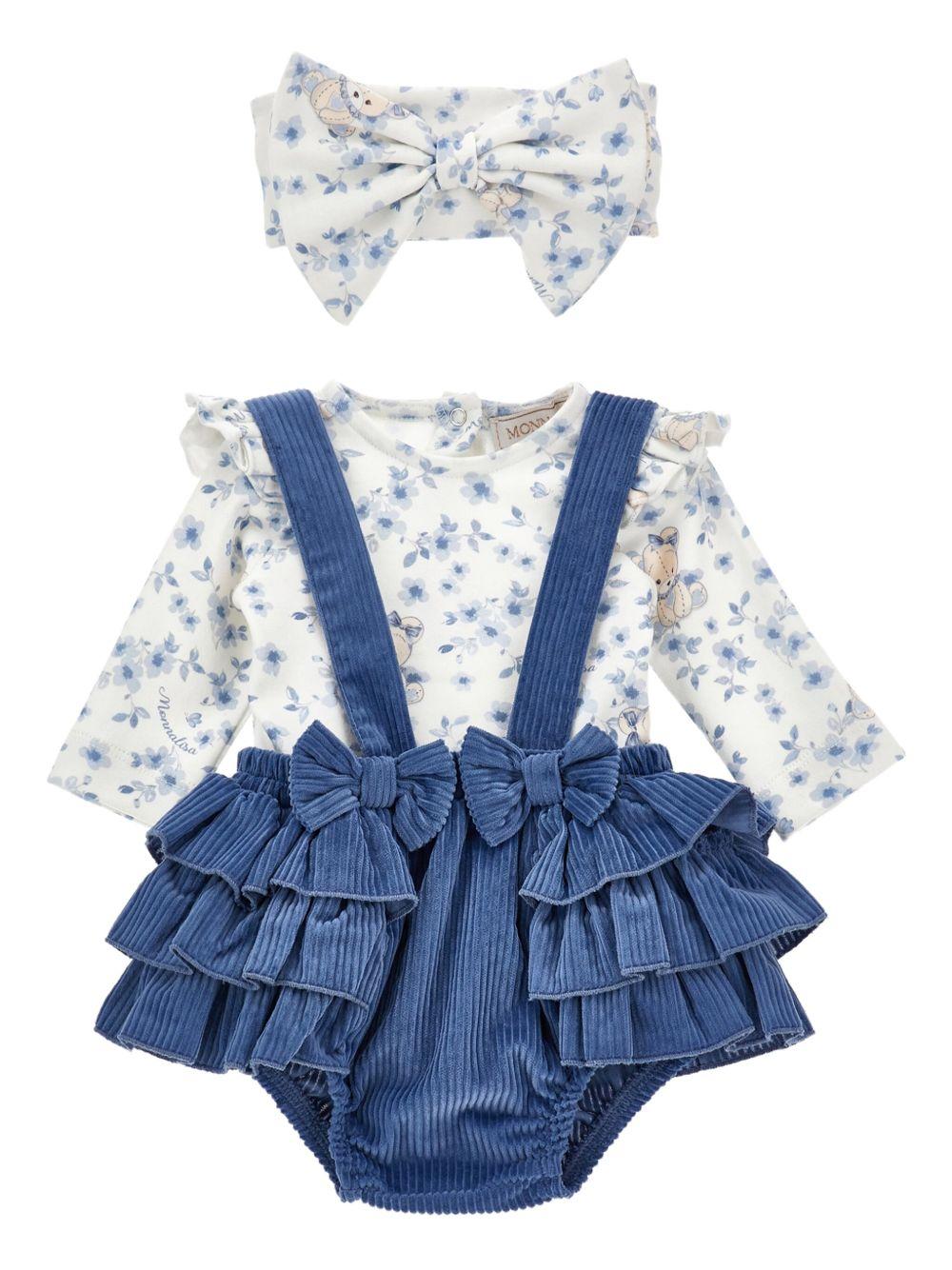 Set con Shorts in Cotone Biologico 35F5076008 0151 MONNALISA KIDS 