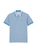 Polo in poliestere e cotone con motivo geometrico