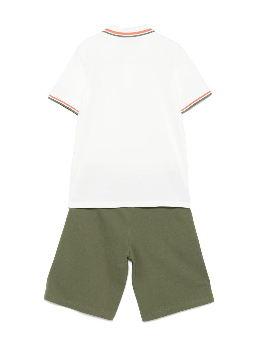 Completo bianco e verde (2pz) 9548M0001989ALK F08 MONCLER KIDS 