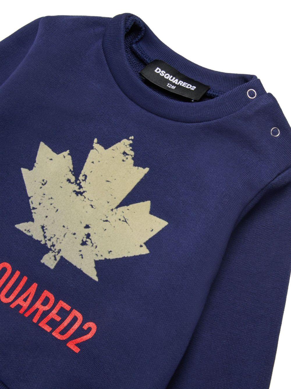Felpa con Stampa Logo DQ3096D00ZF DQ864 DSQUARED KIDS 