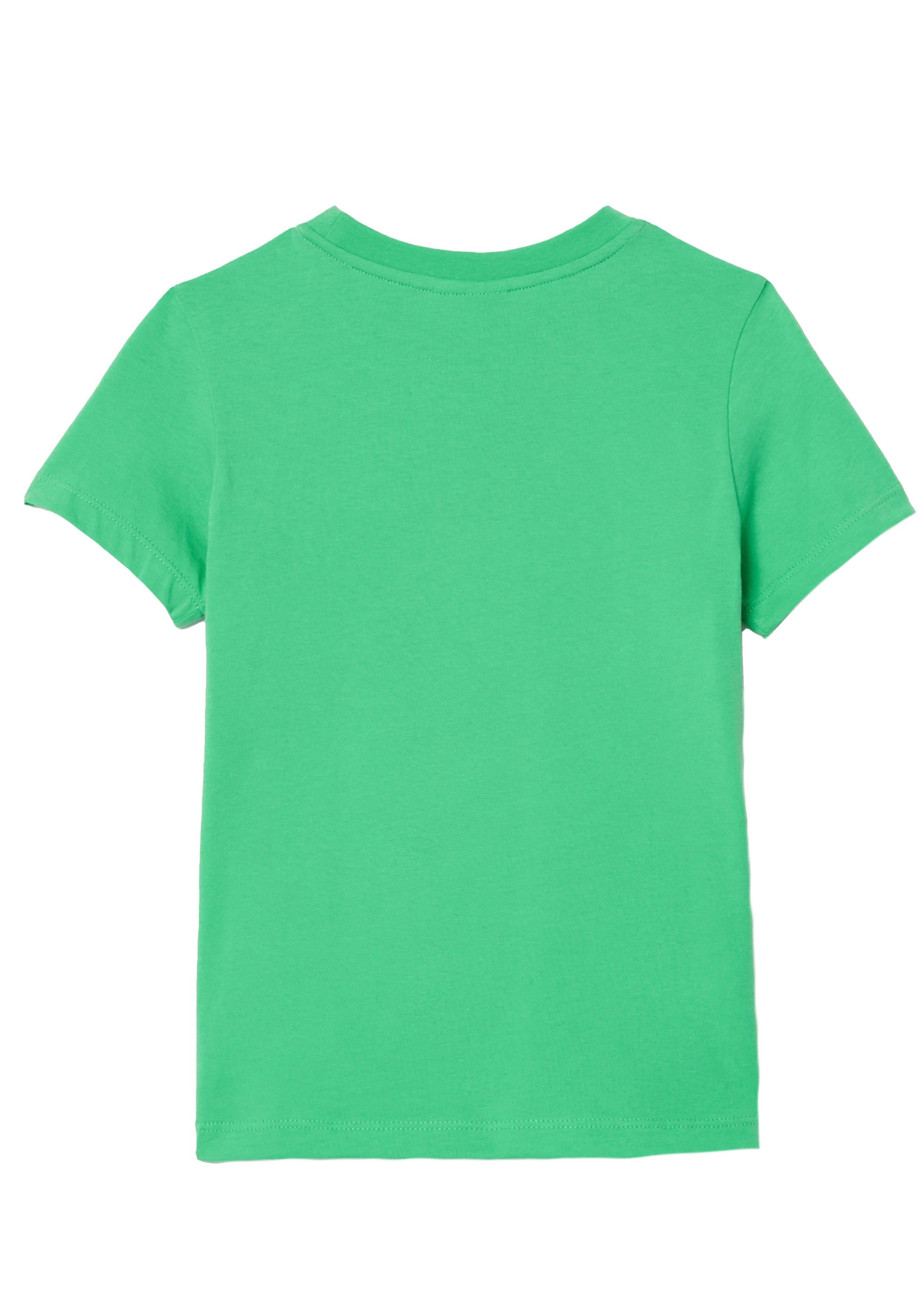 T-shirt verde fluo logo ricamo TJ1122 UYX LACOSTE KIDS 