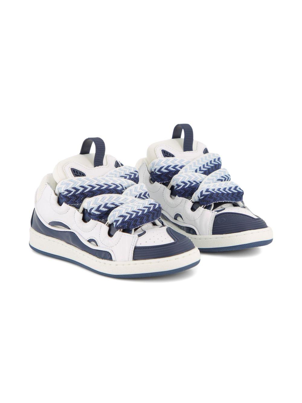 Sneakers in pelle con lacci fantasia N30357 N68 LANVIN KIDS 