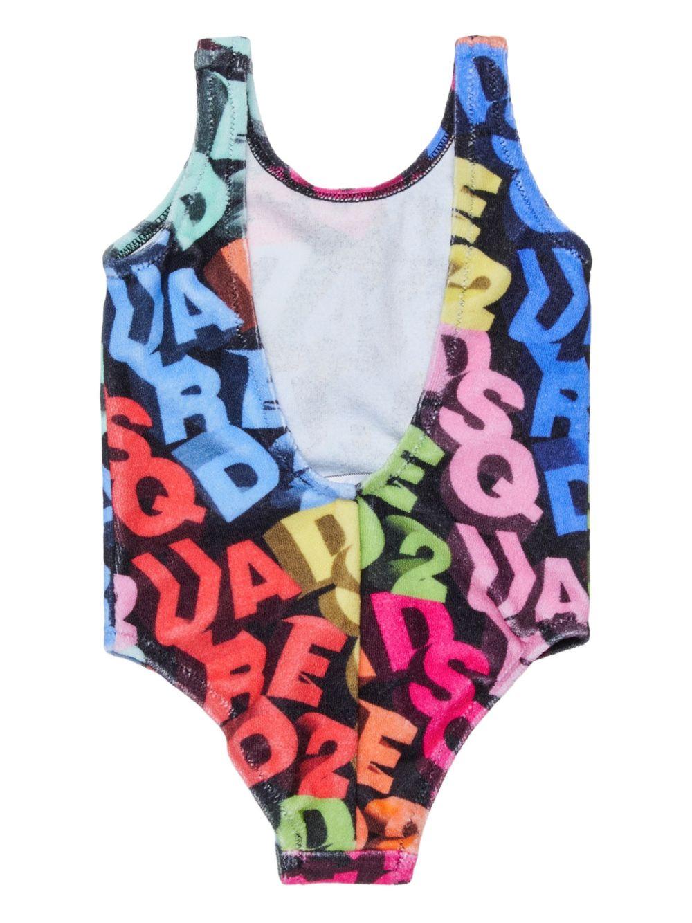 Costume intero con stampa DQ3323D0AH0 DQ003 DSQUARED KIDS 