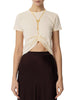 T-shirt lemonade con arricciatura e collana
