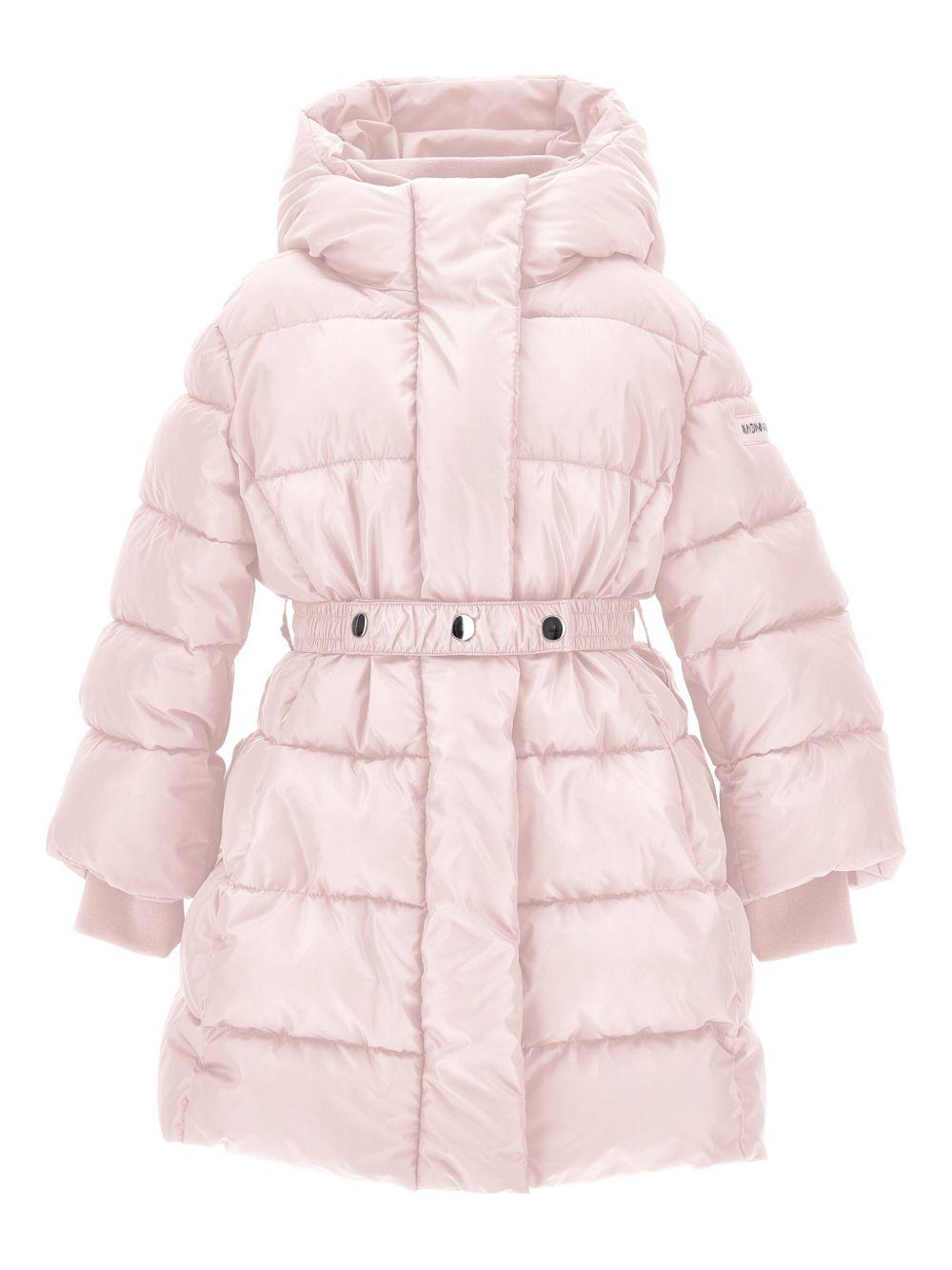 Cappotto Imbottito Rosa Chiaro con Cintura 17F1016020 0090 MONNALISA KIDS 
