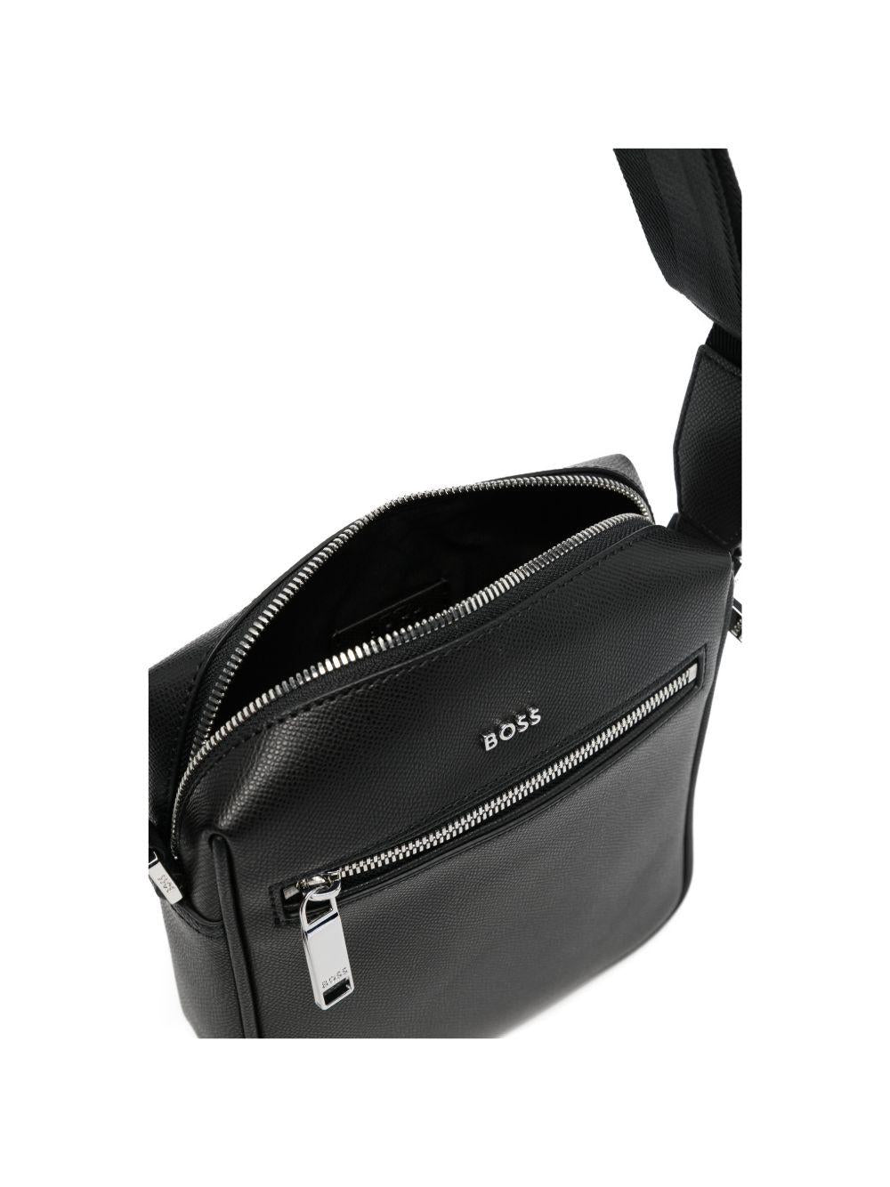 Borsa messenger in pelle con tracolla regolabile 50563858 001 BOSS 