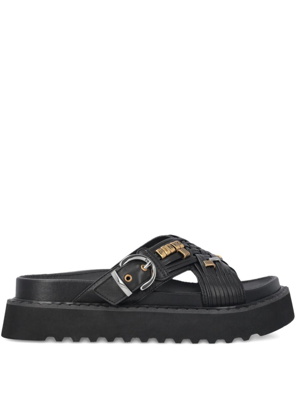 Sandali platform con fibbia e cinturino incrociato SD0537P003 Z99 PINKO 