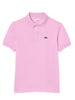 Polo rosa mini logo ricamo