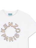 T-shirt in cotone con logo circolare