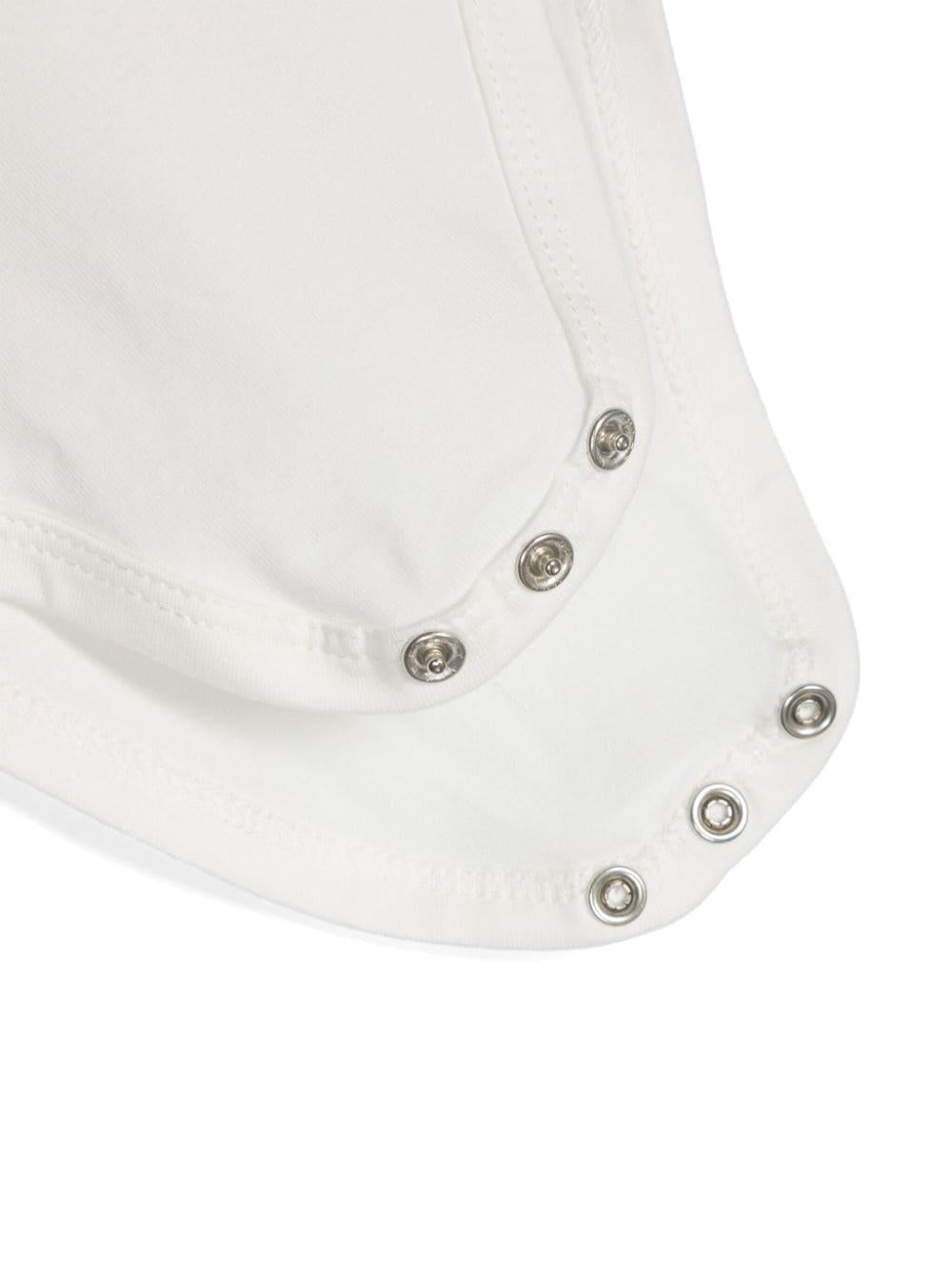 Body bianco colletto con ruches neonata - Preludio Moda