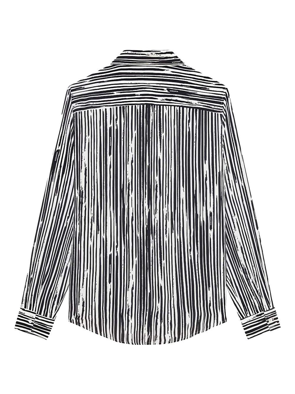 Camicia nera fantasia a righe 5C0310A093 FF56 PATRIZIA PEPE 