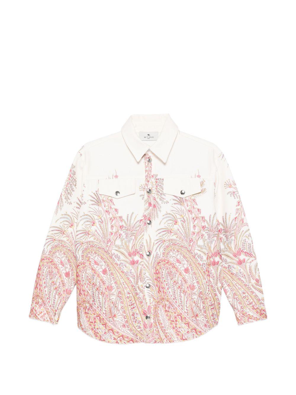 Giacca in cotone con stampa paisley GY2P10D0137 106RS ETRO KIDS 