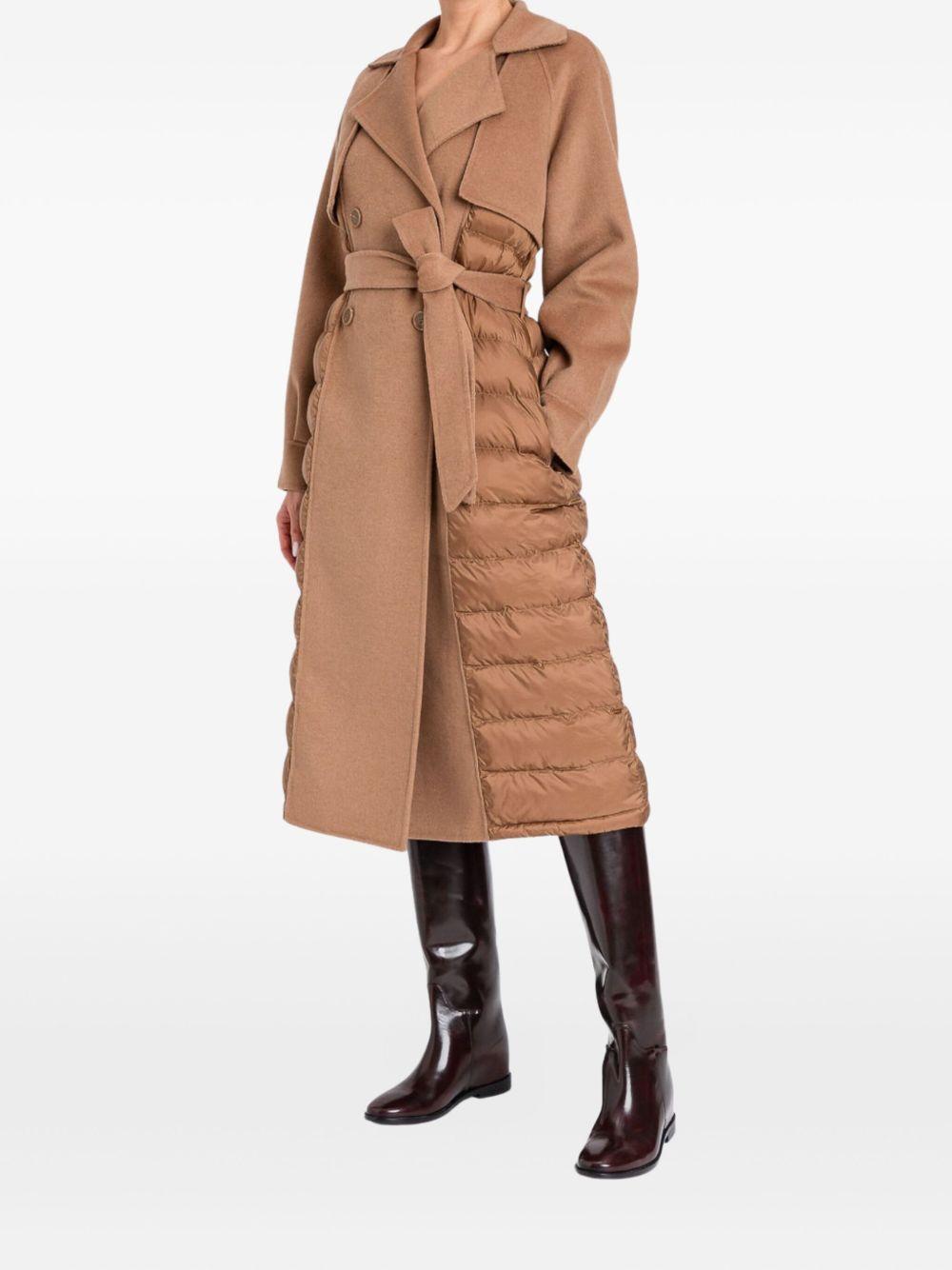 Cappotto marrone doppiopetto con cintura 252TP2221 11754 TWINSET 