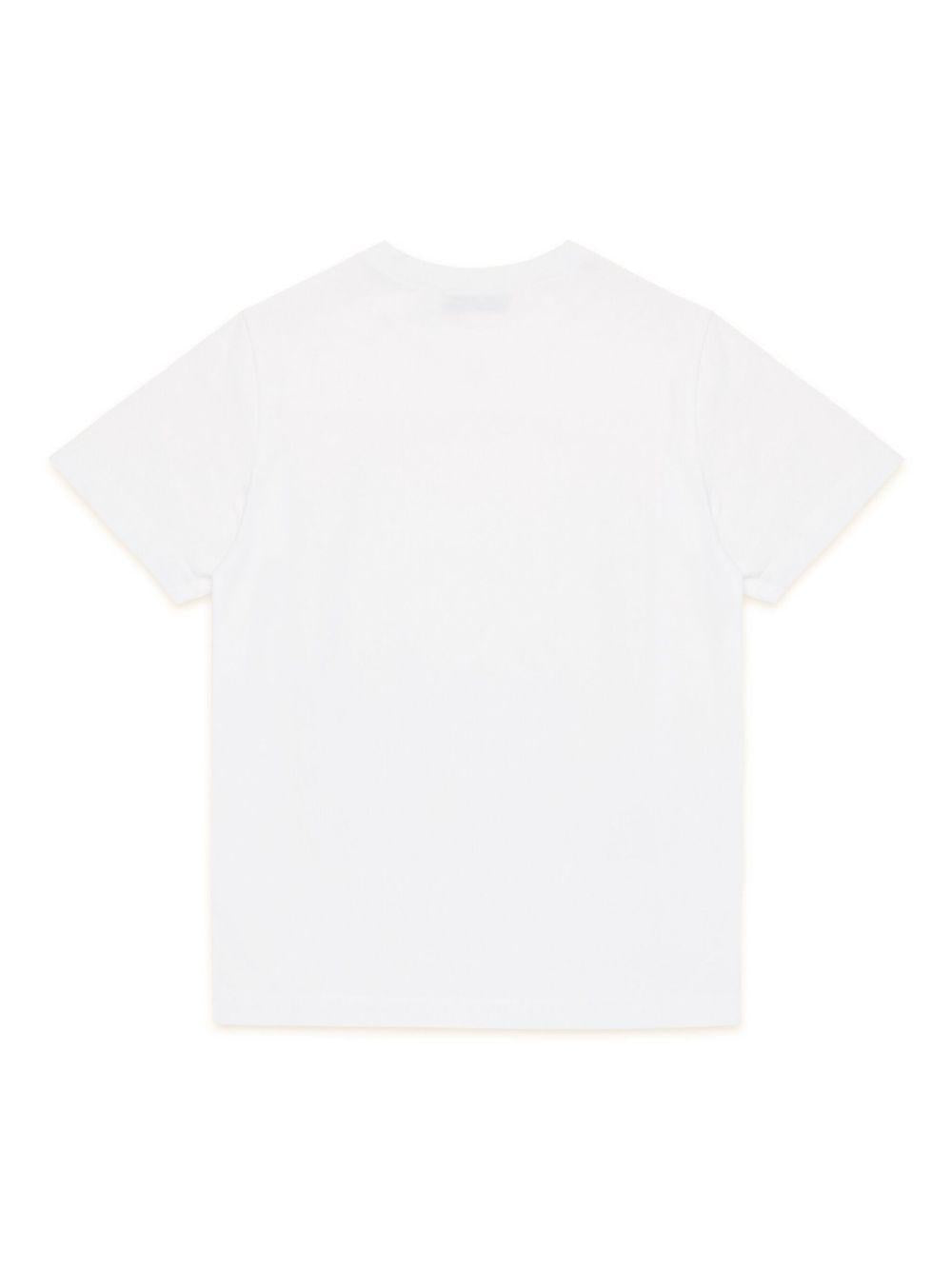 T-shirt bianca stampa frontale