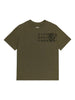 T-shirt verde militare con grafica e maniche corte