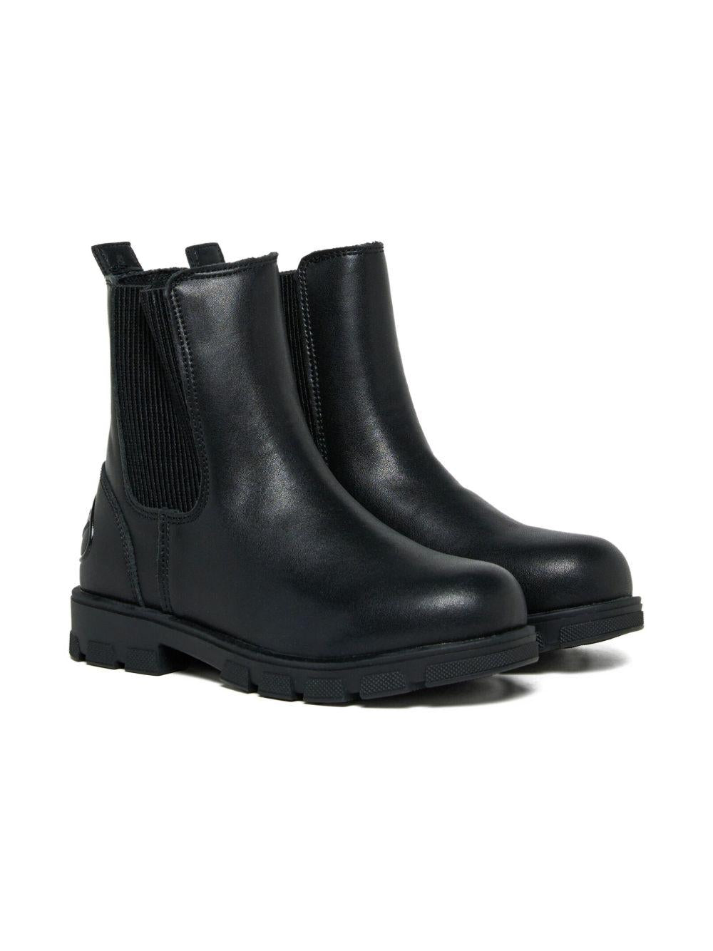 Stivali Chelsea in Pelle con Suola Chunky BC1046PR013 T8013 DIESEL KIDS 