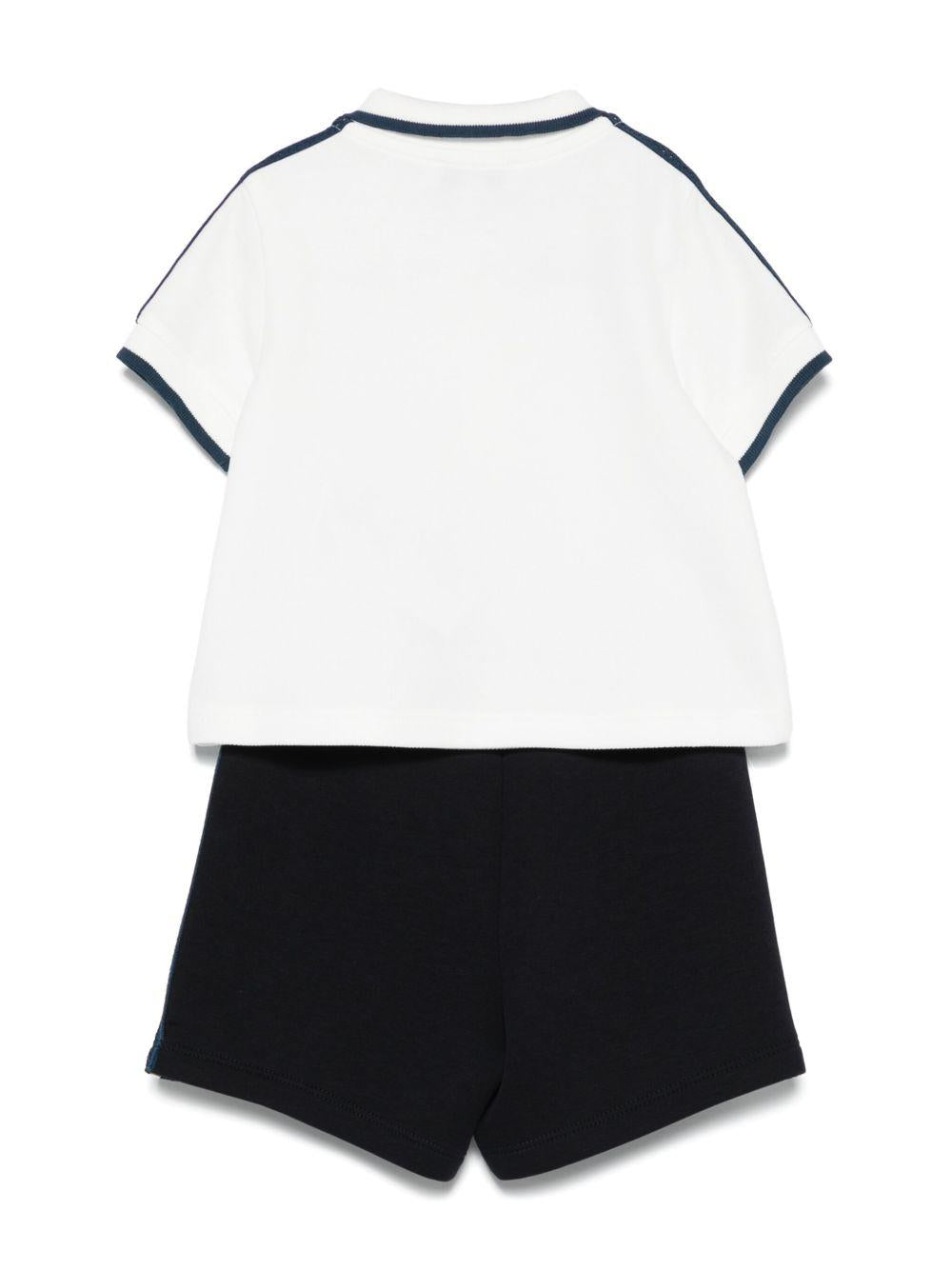 Completo neonato bicolor con bande laterali (2pz) EB000389AF10497 M0019 EMPORIO ARMANI KIDS 