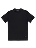 T-shirt basic nera mini ricamo
