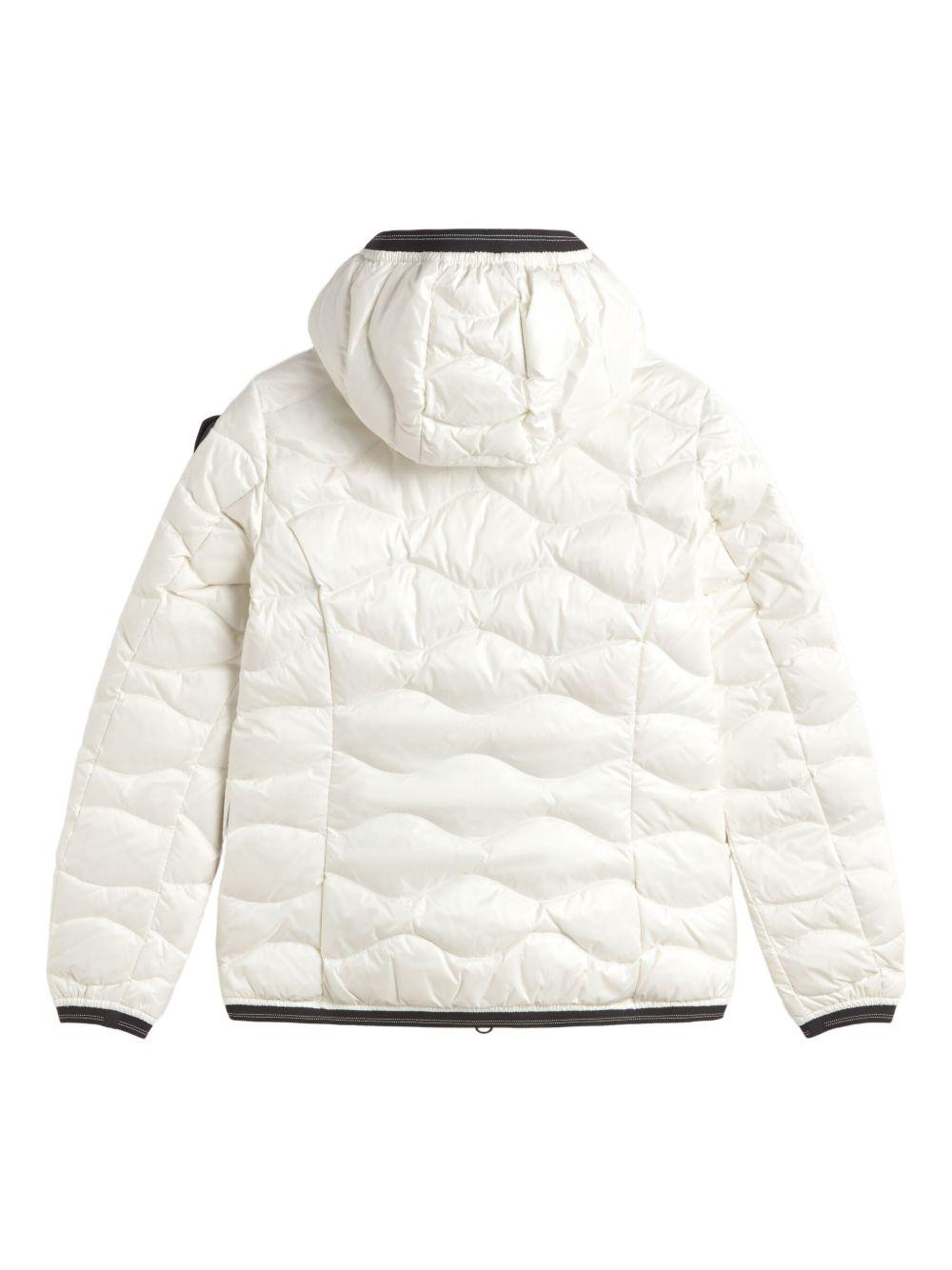 Giubbino trapuntato bianco con cappuccio 25WBLDC03095006047 100BI BLAUER 