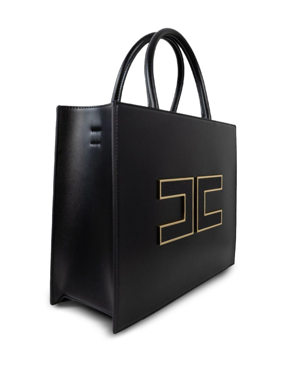 Borsa Tote con Placca Logo Oro BS32A56E2 110 ELISABETTA FRANCHI 