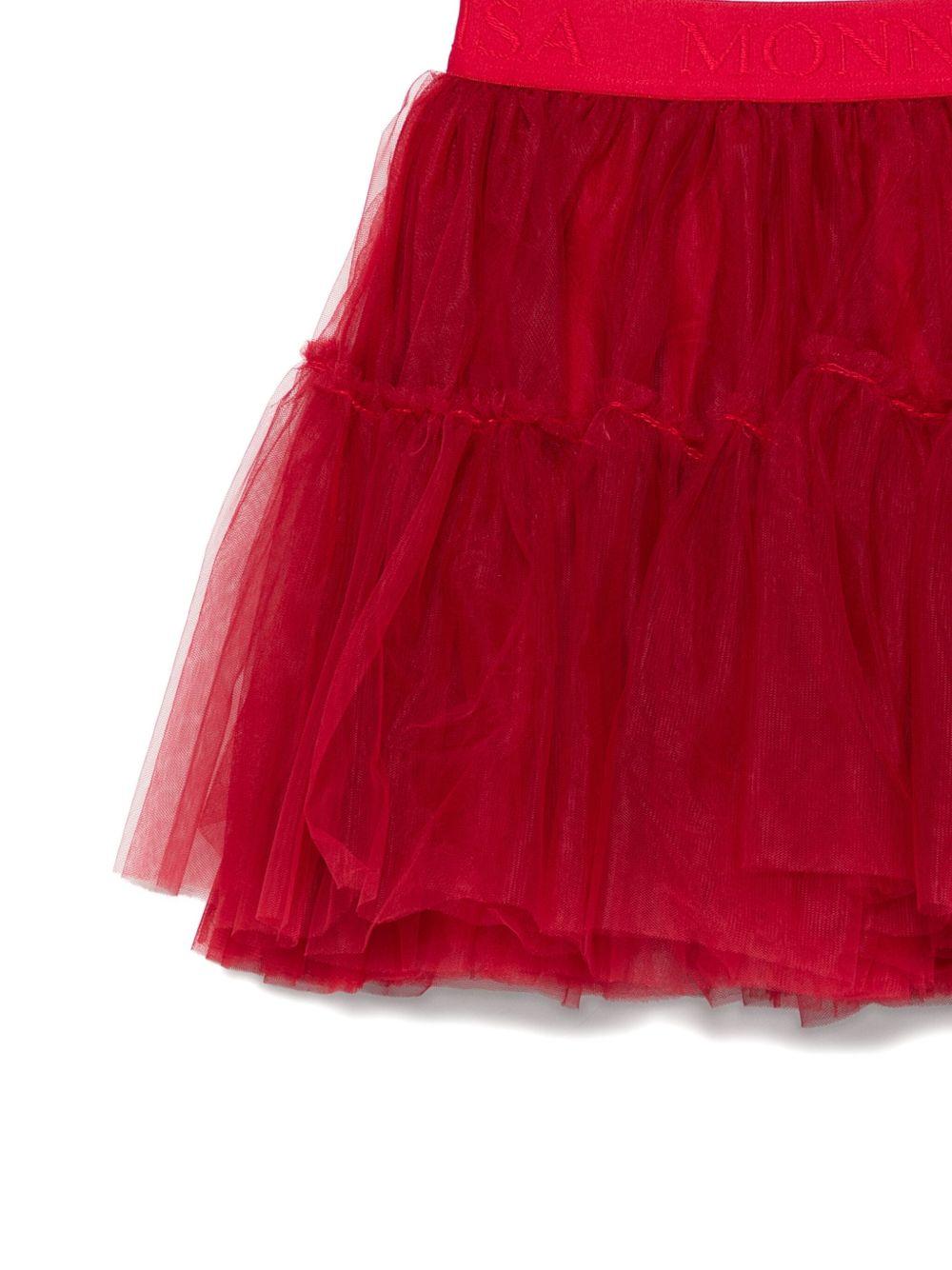 Gonna Rossa in Tulle a Strati 17FGONT9945 0043 MONNALISA KIDS 