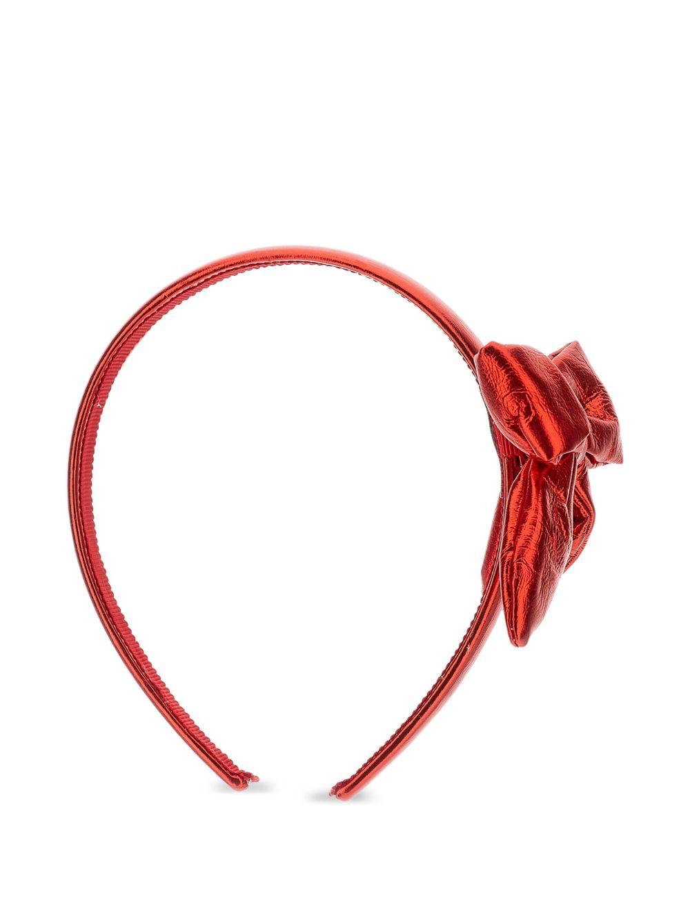 Cerchietto Rosso con Fiocco Metallizzato 17F0016073 0043 MONNALISA KIDS 