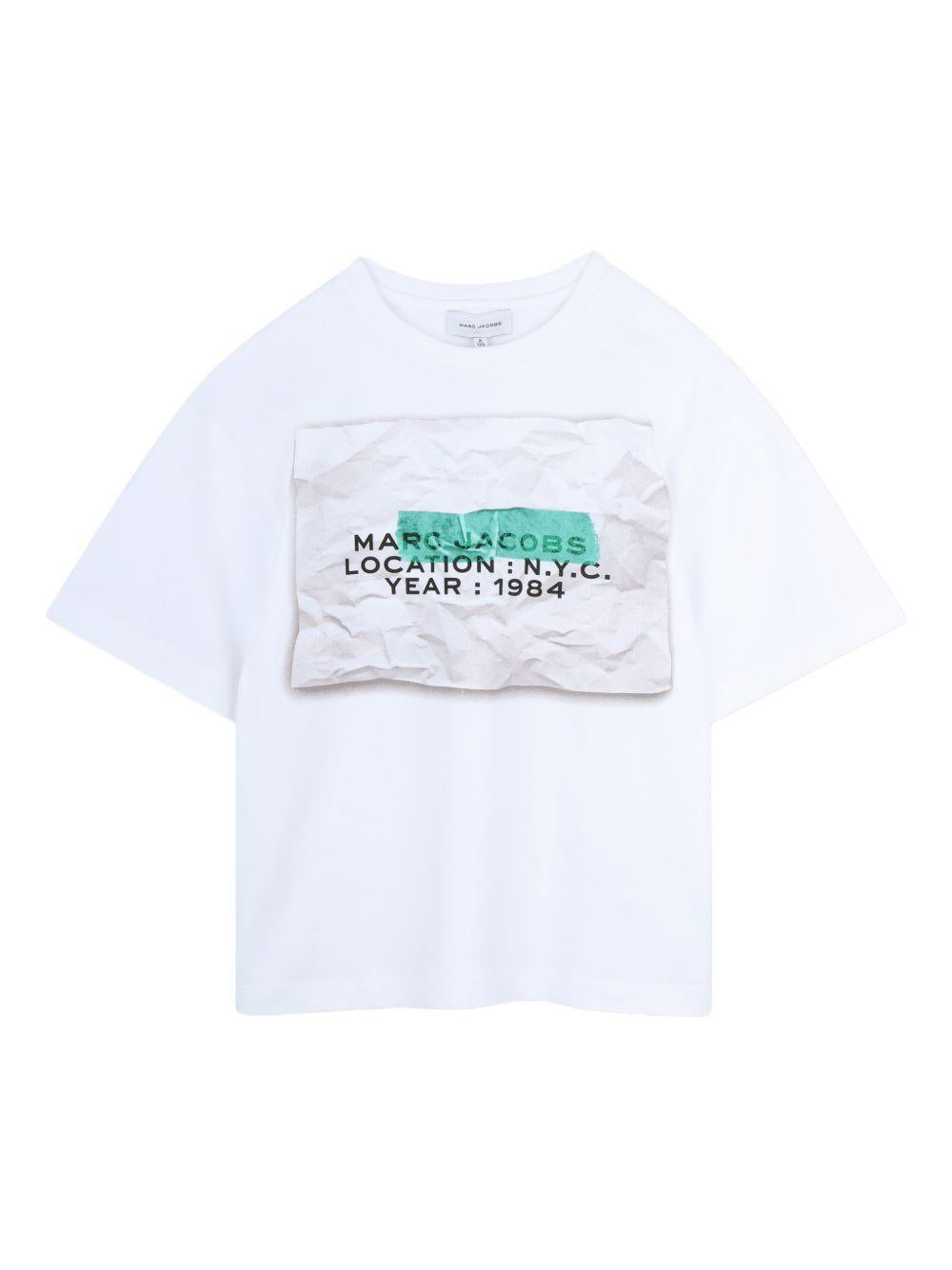 T-shirt con stampa logo W60764 U31 MARC JACOBS KIDS 