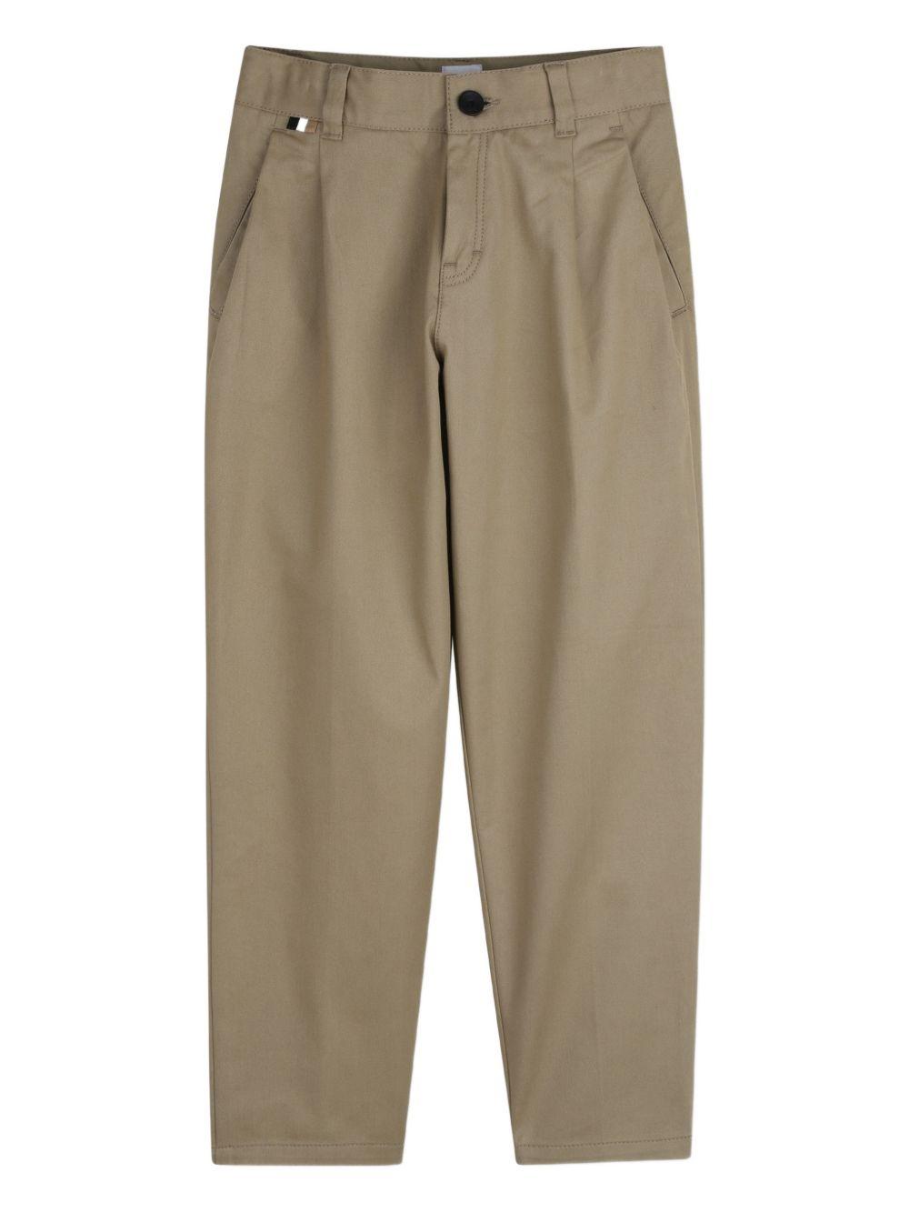 Pantaloni in cotone con tasche J52912 295 BOSS KIDSWEAR 