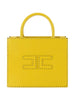 Borsa tote piccola con impunture a contrasto curry