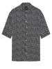 Camicia nera micro fantasia