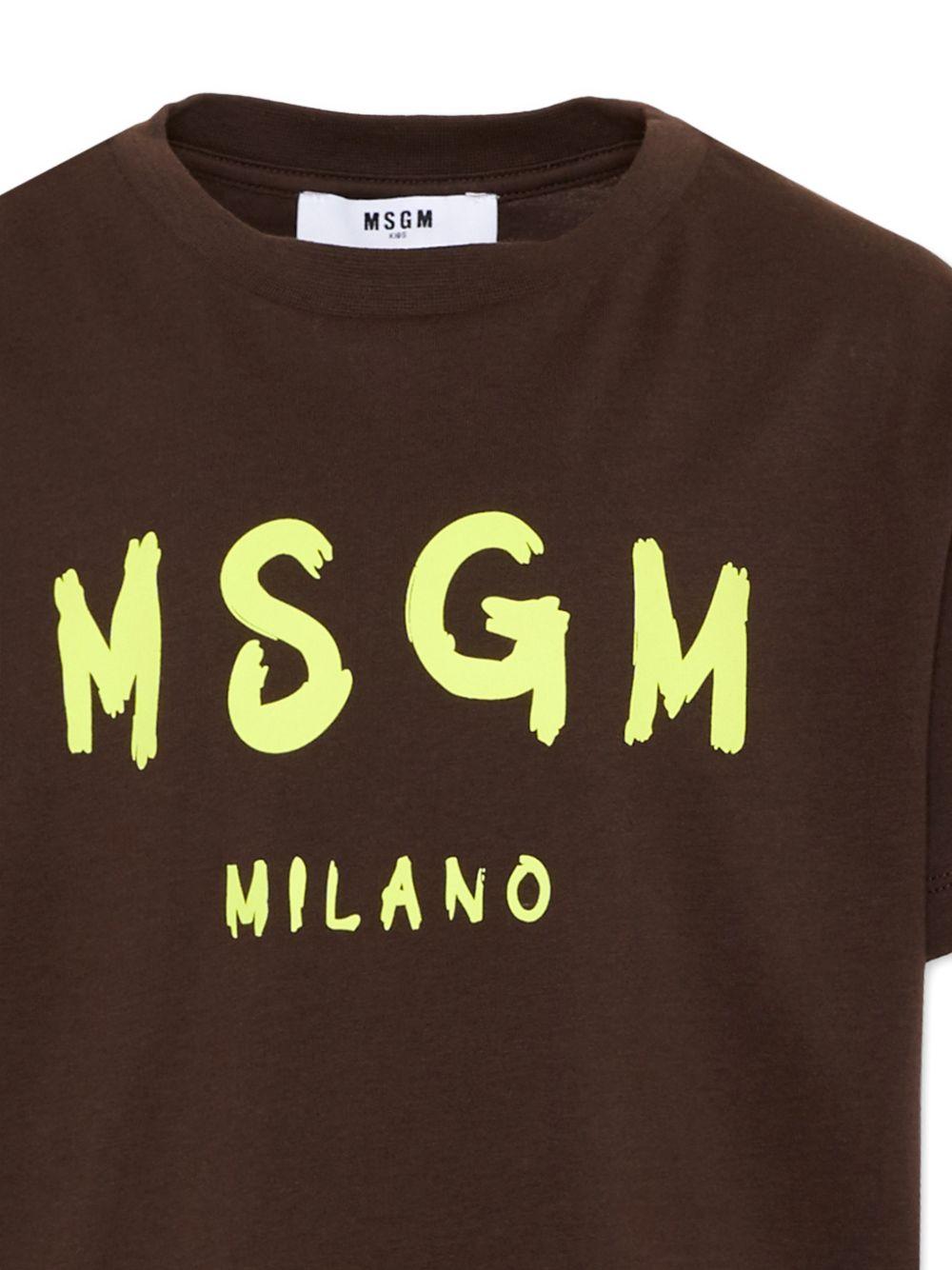 T-shirt in cotone a maniche corte S6MSJUTH001 943 MSGM KIDS 