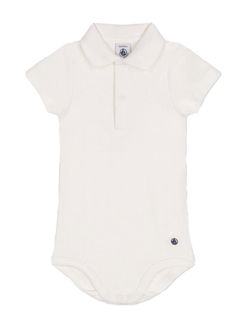 Body bianco polo A09ZH 01 PETIT BATEAU KIDS 